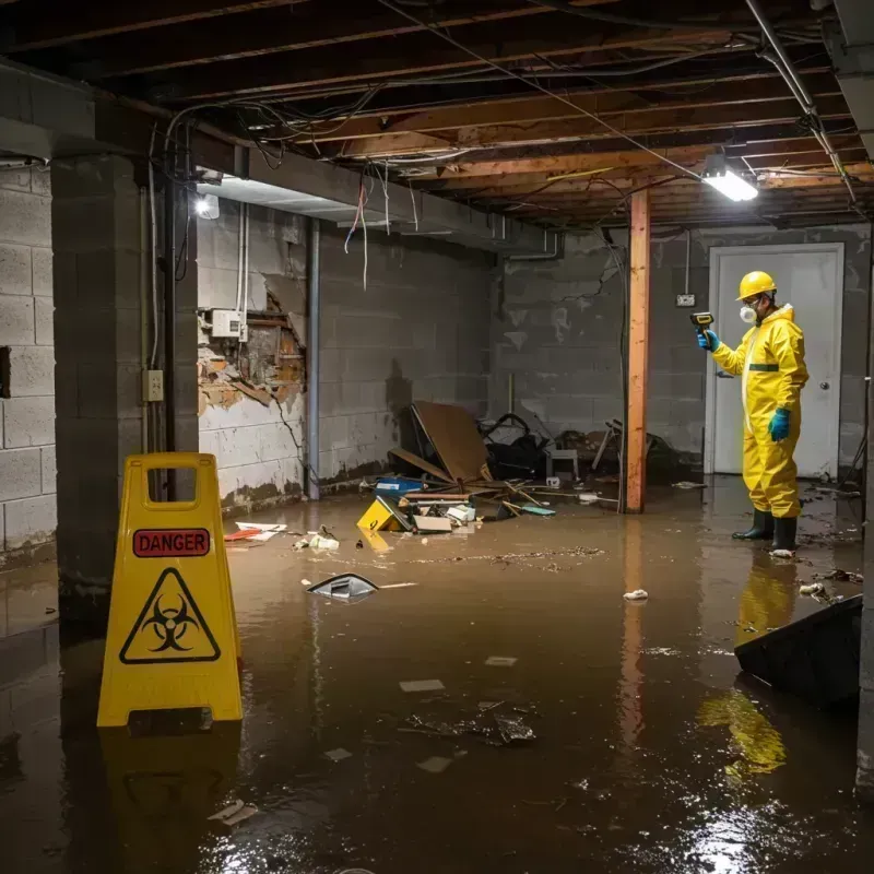 Flooded Basement Electrical Hazard in Panguitch, UT Property