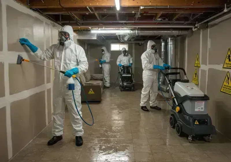 Basement Moisture Removal and Structural Drying process in Panguitch, UT